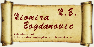 Miomira Bogdanović vizit kartica